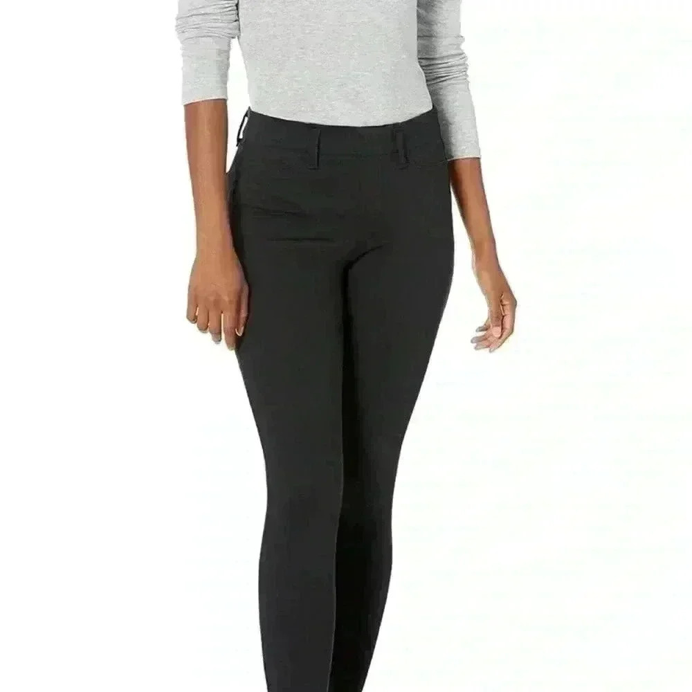 Amazon Essentials pull on knit jegging black pants size medium regular